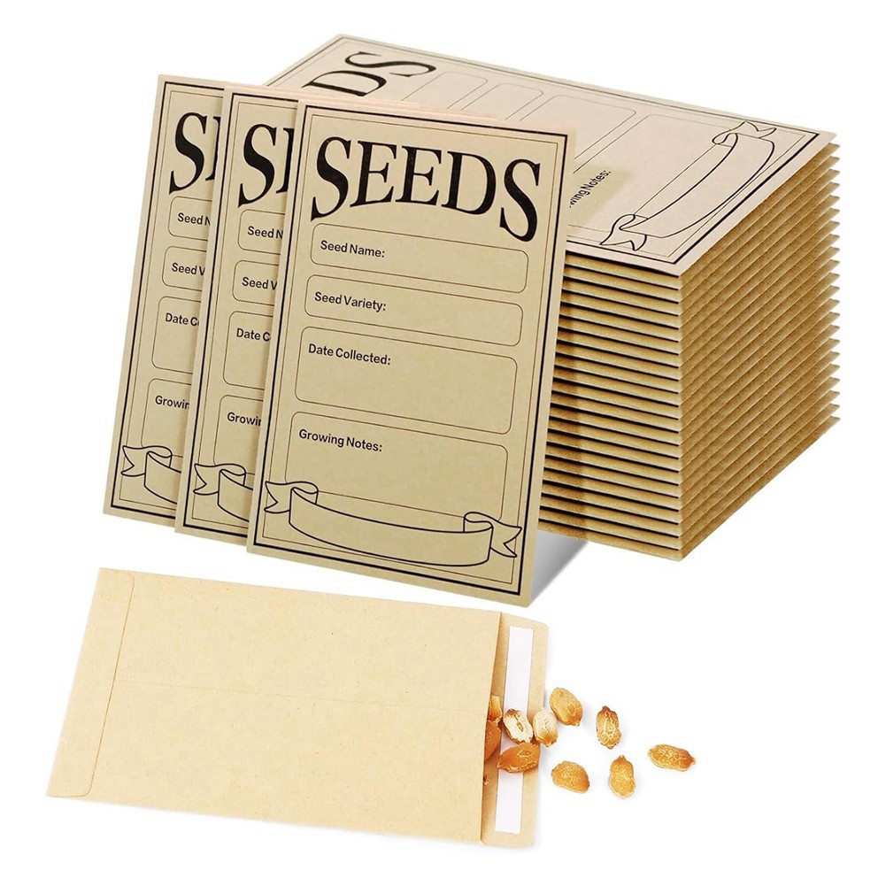 3X(100PCS Seed Packets Envelopes: Self Sealing Small Seed Envelopes1737
