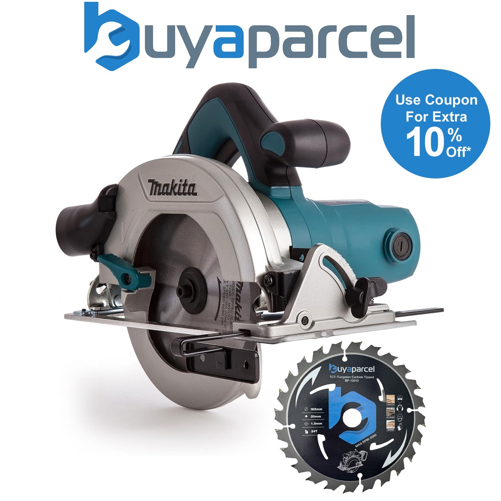 Makita HS6601 240v Corded Electric Circular Saw 165mm 6.5 Inch 1050w + Blade