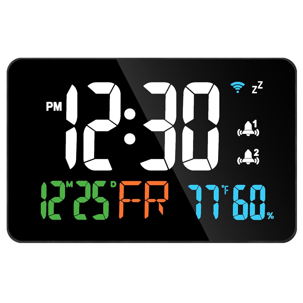 USB Plug WiFi Desktop Clock Intelligent Hygrometer with Digital LED3885