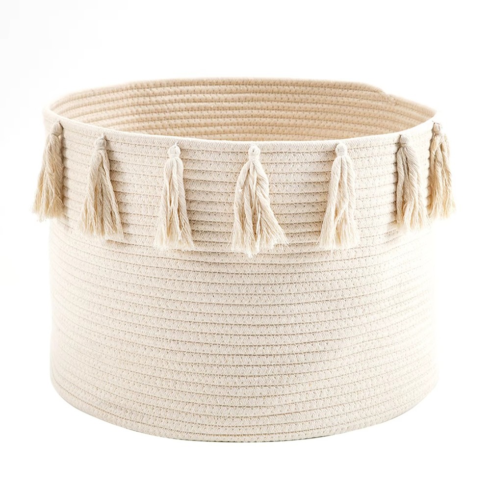 Rope Baskets for Storage Woven Hamper Home Storage Baskets Cotton Rope9488