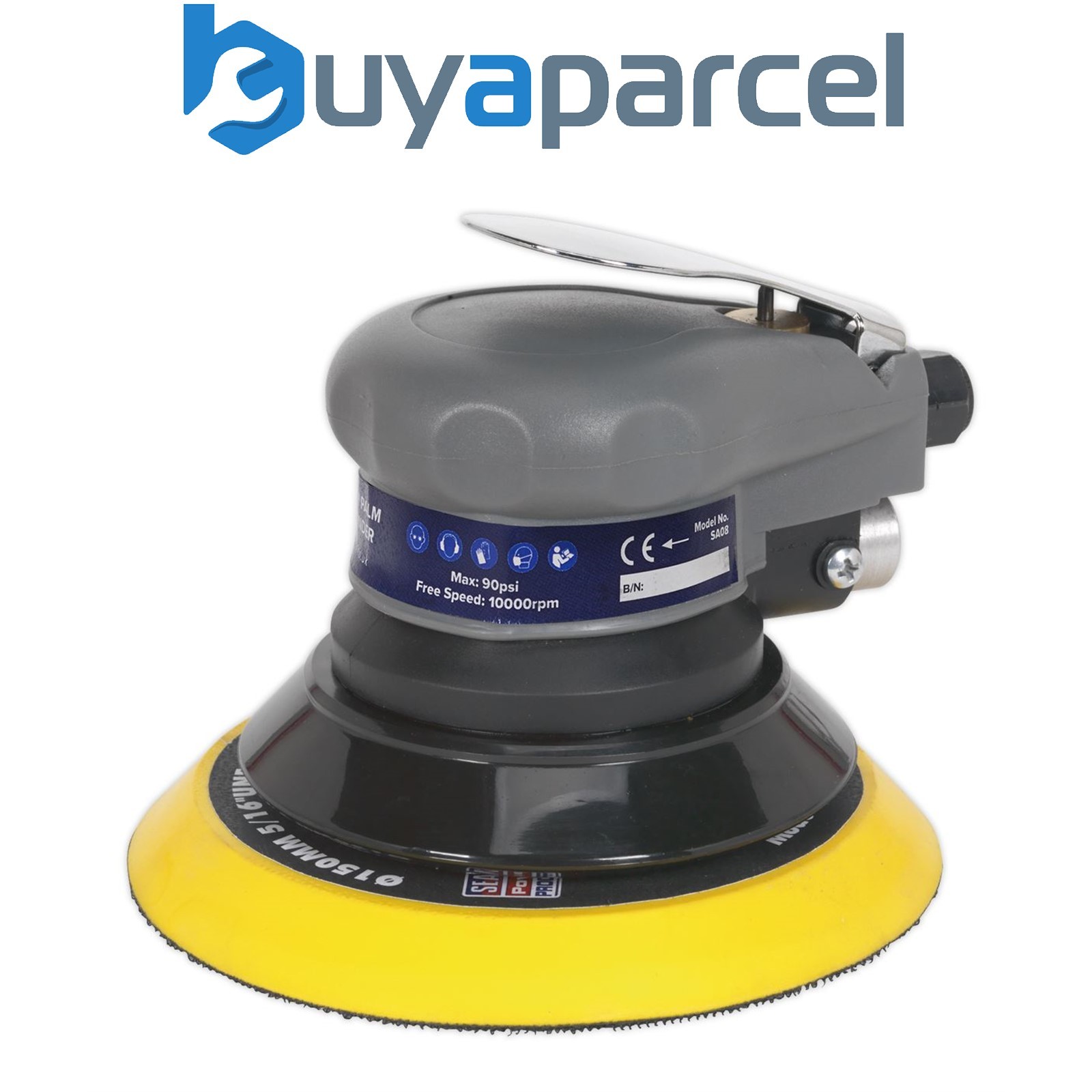Sealey SA08 Air Palm Orbital Sander 150mm