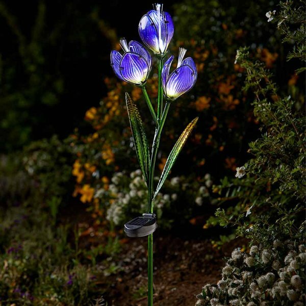 Smart Garden Crocus Stake Light Solar Powered Fibre Optic Garden Lights 89cm