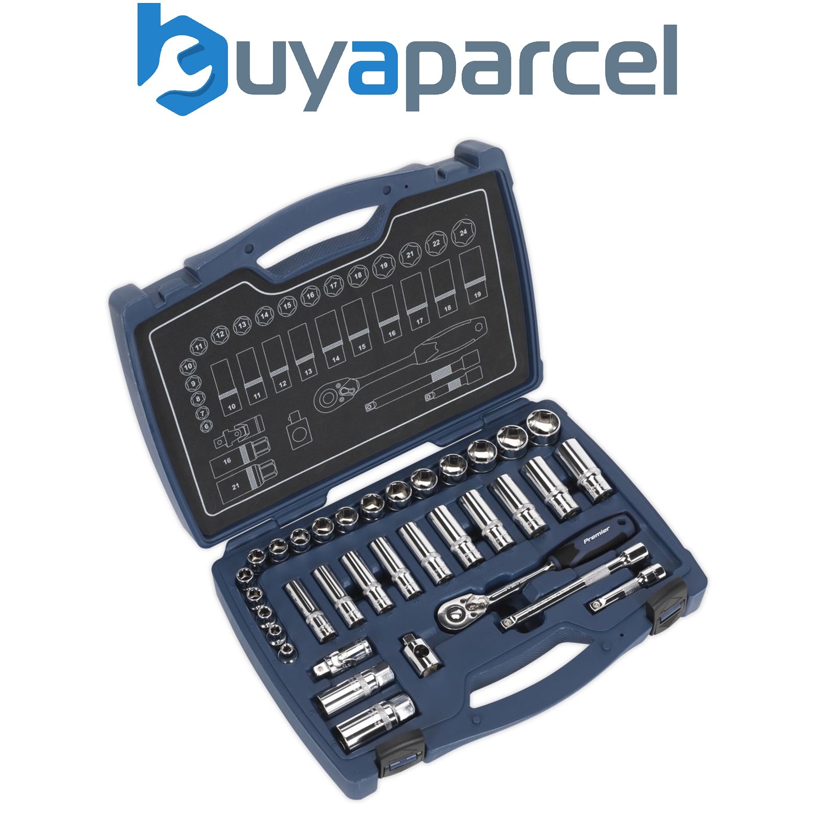 Sealey AK8991 Premier Socket Set 3/8"Sq Drive 34pc