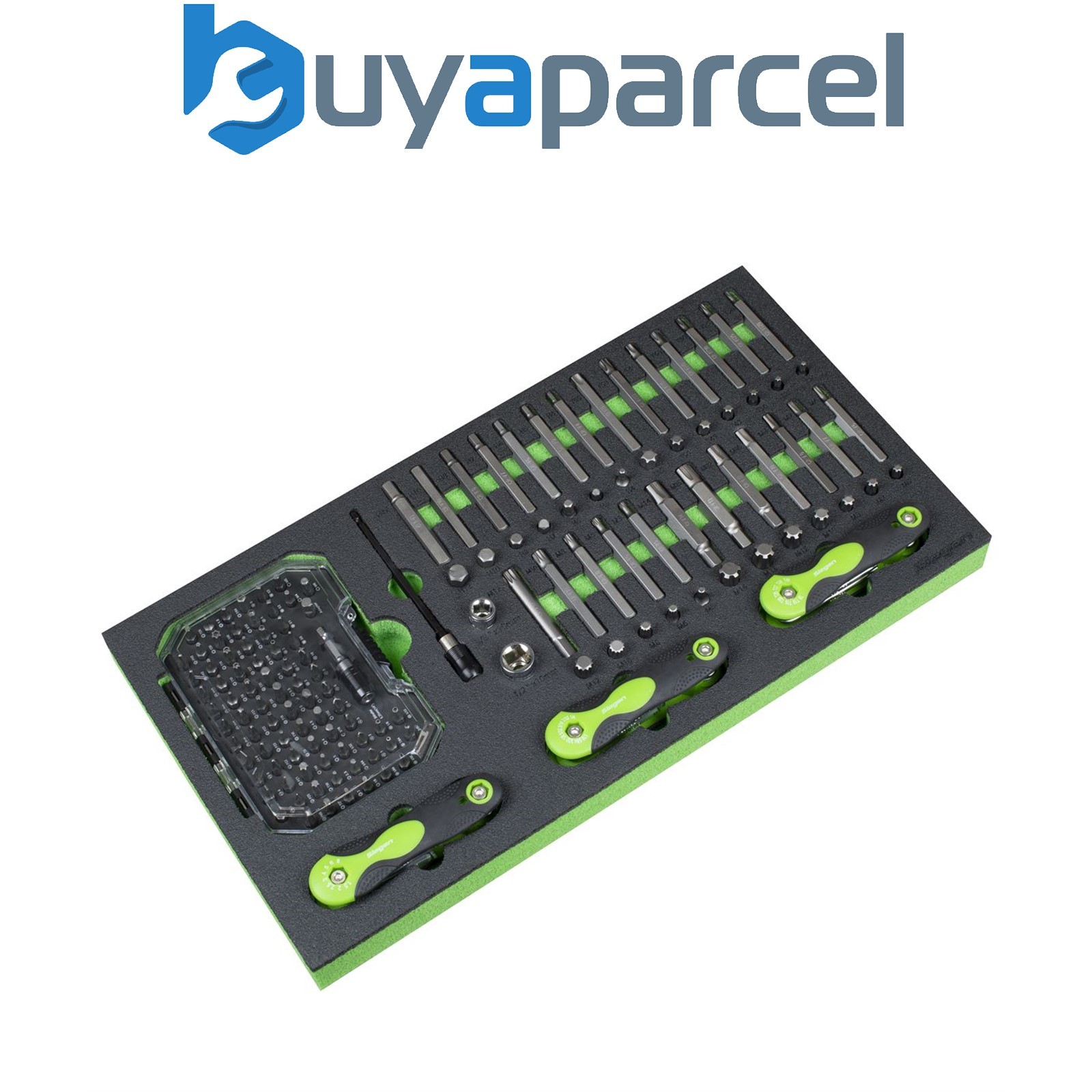 Sealey S01275 Siegen Specialised Bit Set & Folding Hex Keys with Tool Tray 170pc