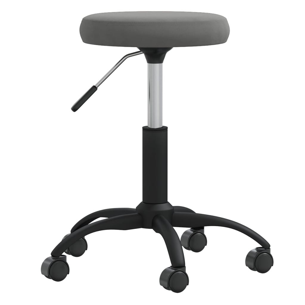 Office Swivel ChairComputer Desk Chair Stool Dark Grey Velvet vidaXL