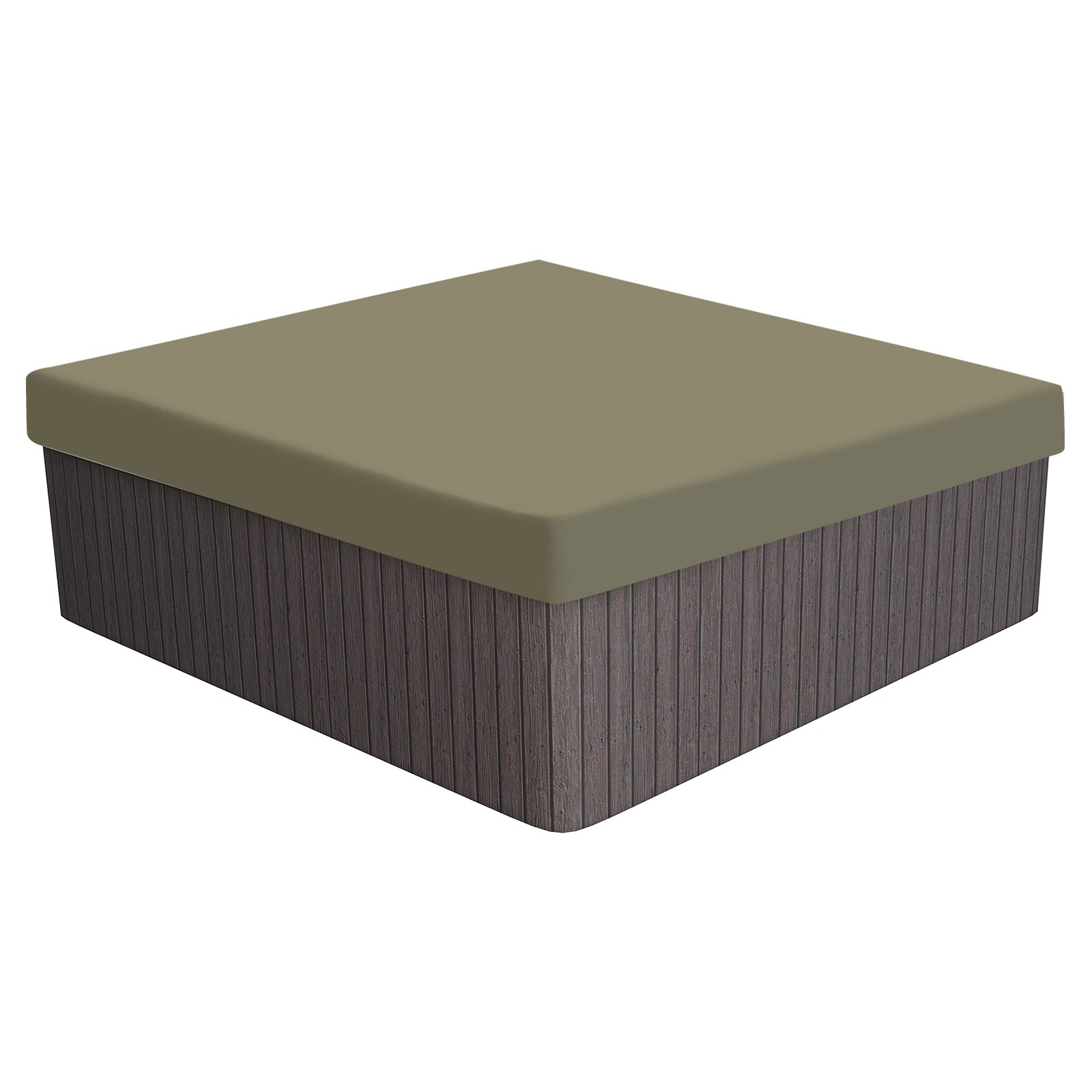 78.7x78.7x11.8" Square Hot Tub Cover 210D Oxford Waterproof SPA Cover Coffee