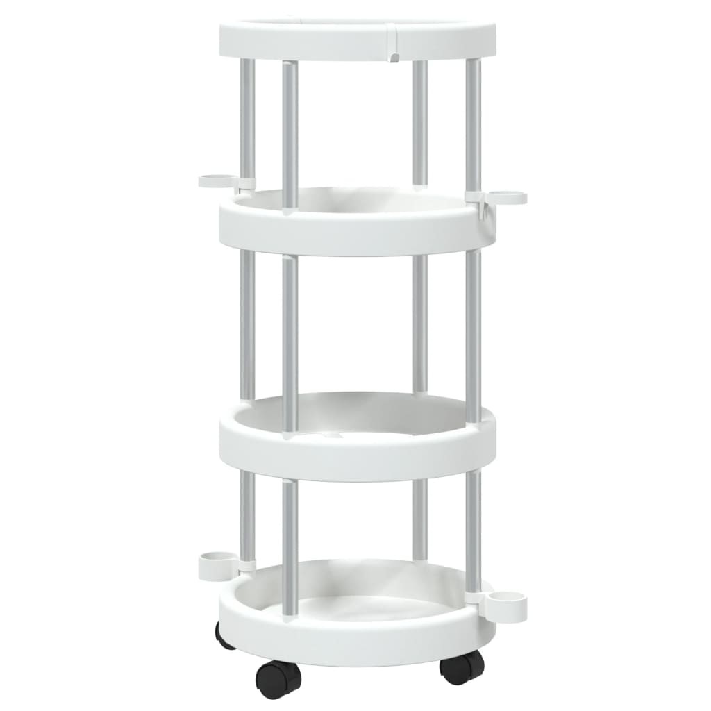 Cleaning Trolley with Storage Basket Aluminium Supplies Holder vidaXL