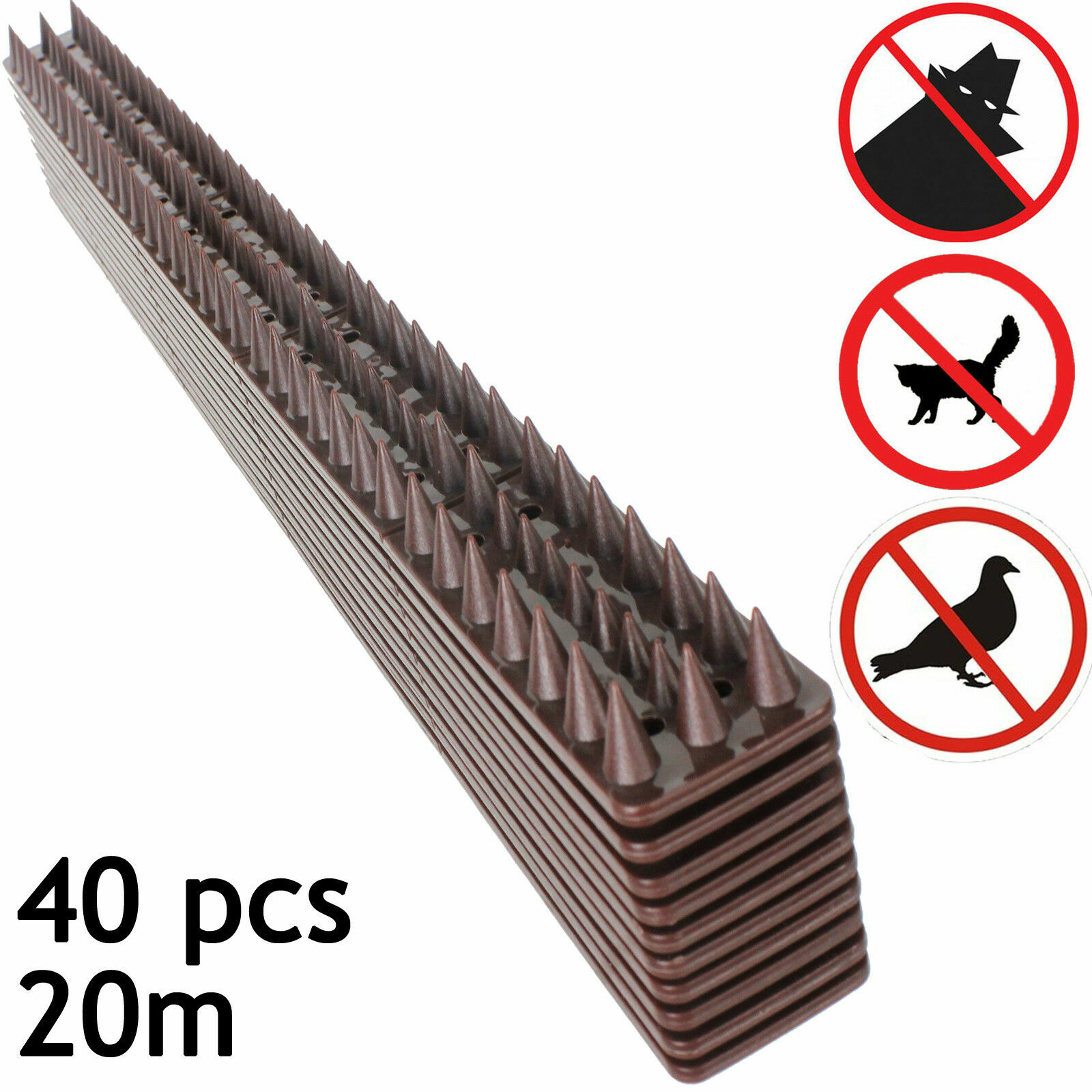 Fence Wall SECURITY SPIKES Intruder Burglar Deterrent Repellent Bird Cat Guard 4