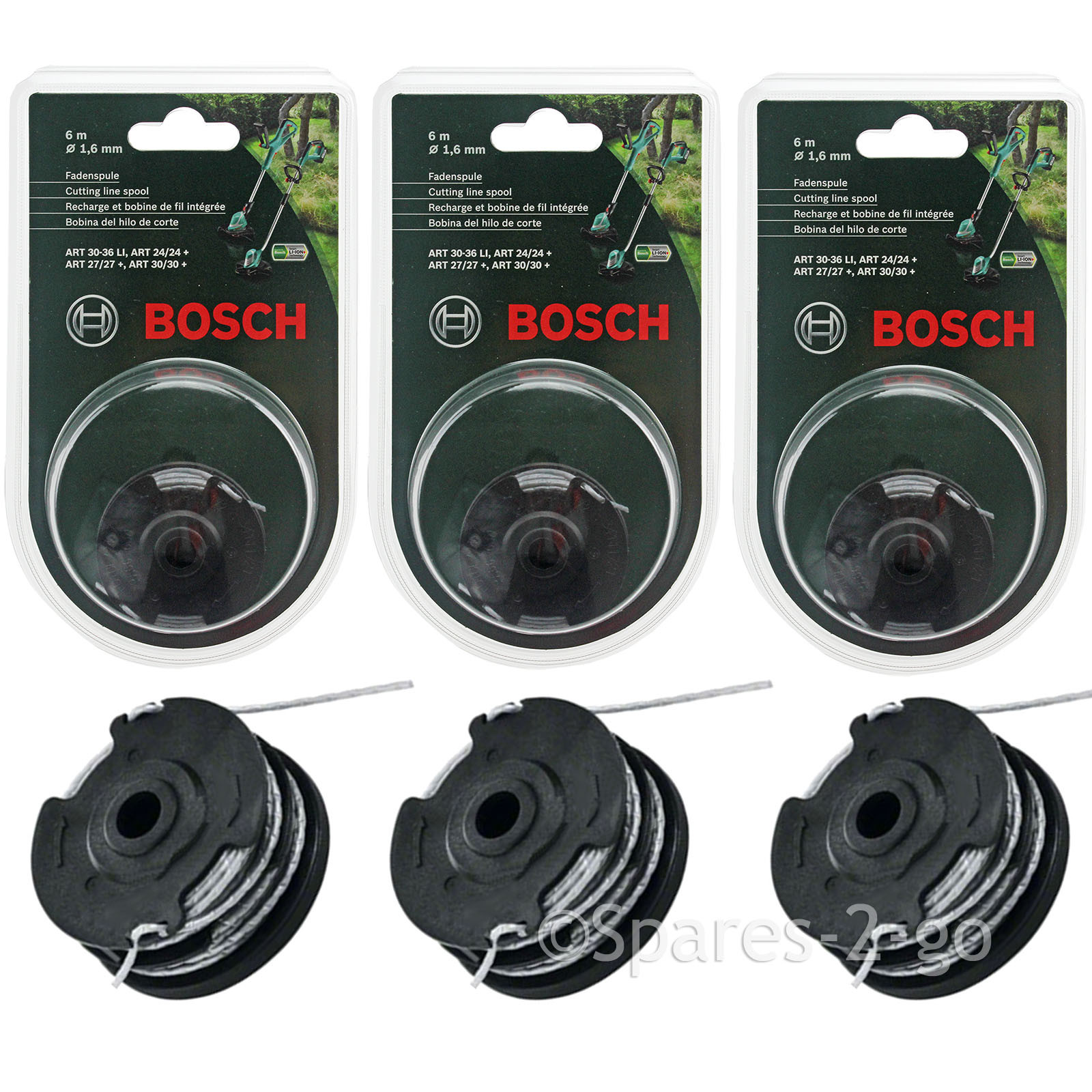 BOSCH ART 24 27 30 30-36 LI Strimmer Trimmer Cutting Line Spool Feed 18m 1.6mm