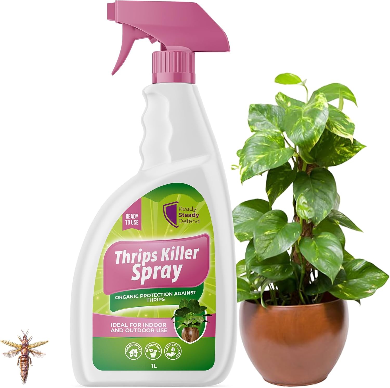 Thrips Killer Spray 1L - Effective Insecticidal Soap Bug Spray for Home & Thrip