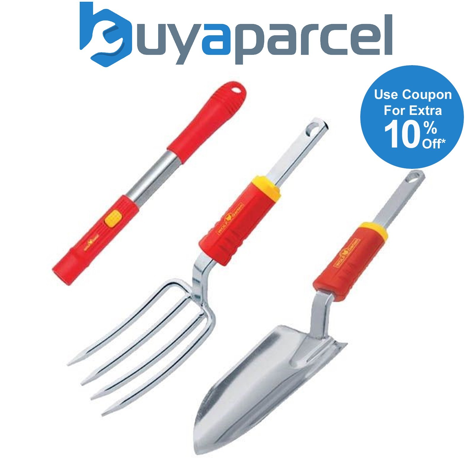 Wolf Garten Small Handle ZM04 & LUGM Hand Fork & LUSM Trowel Multi Change Tools