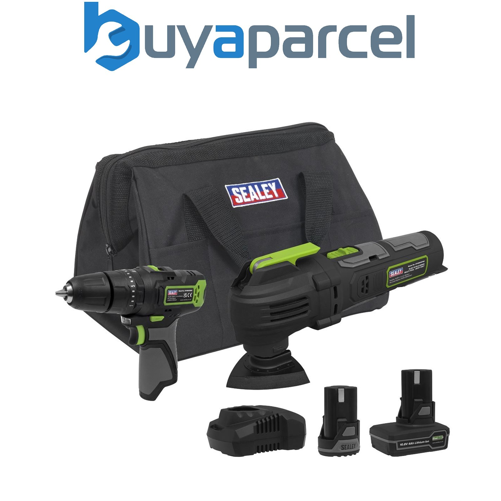 Sealey CP108VCOMBO5 2 x SV10.8 Series Cordless Power Tool Kit 10.8V - 2 Batterie