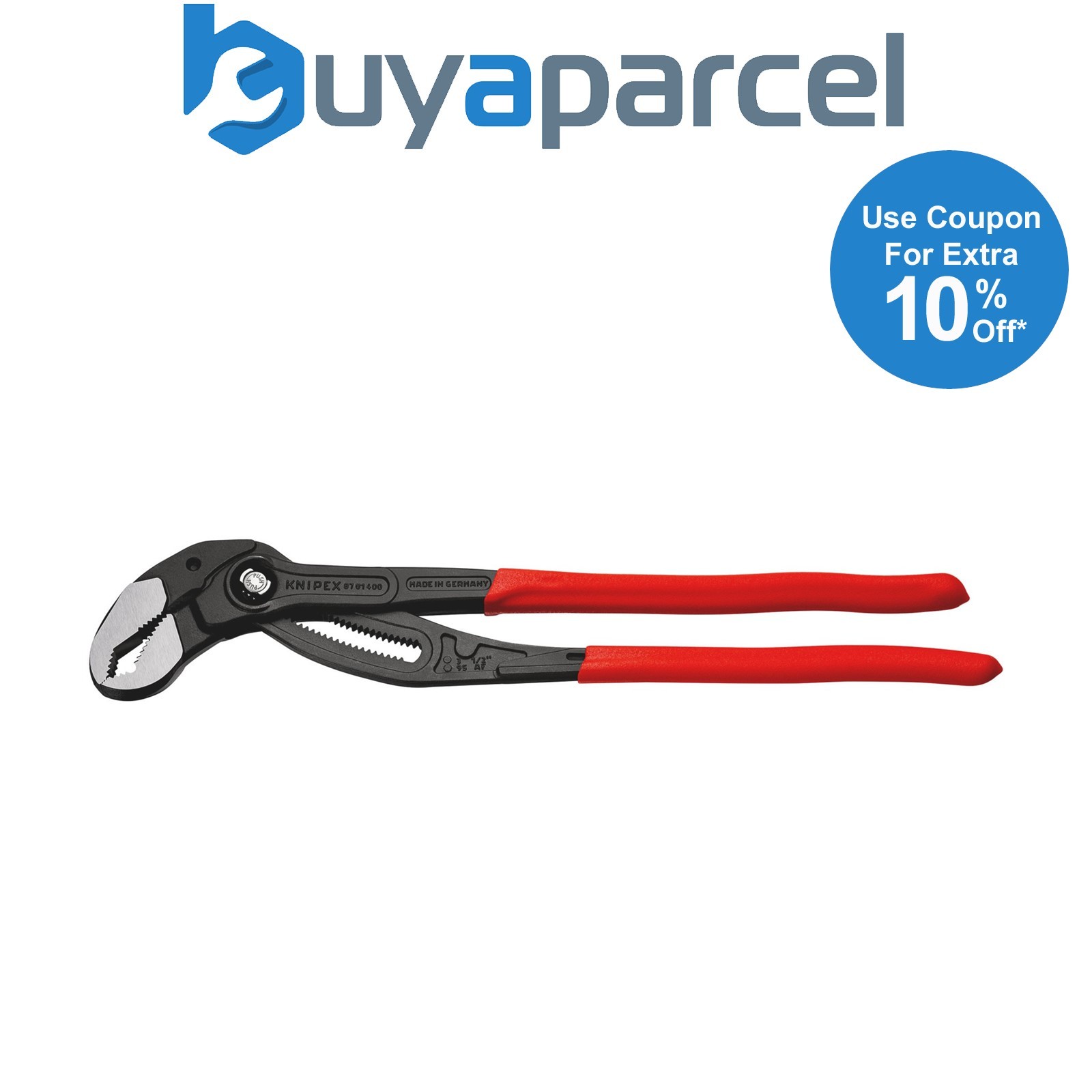 Draper 13759 KNIPEX 87 01 400 SB Cobra XL Pipe Wrench and Water Pump Pliers, 400