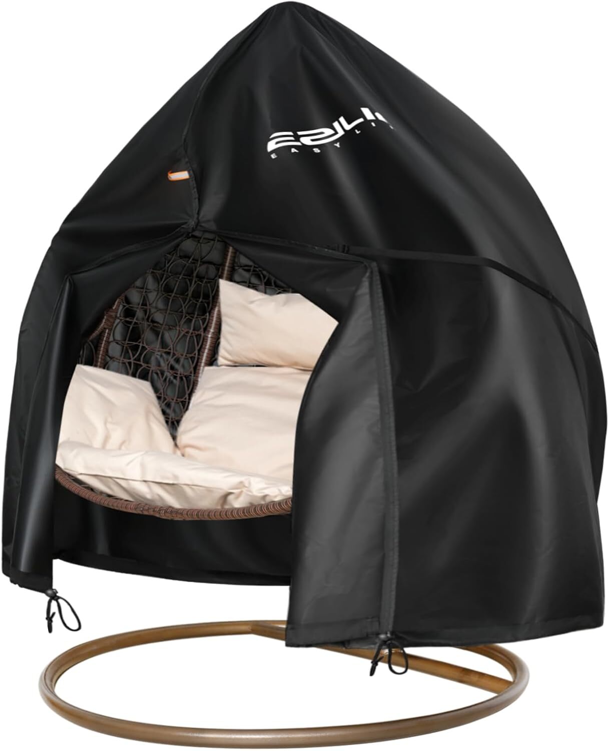Ezilif Double Egg Chair Cover, 420D Oxford Egg Chair Covers Waterproof Heavy Du
