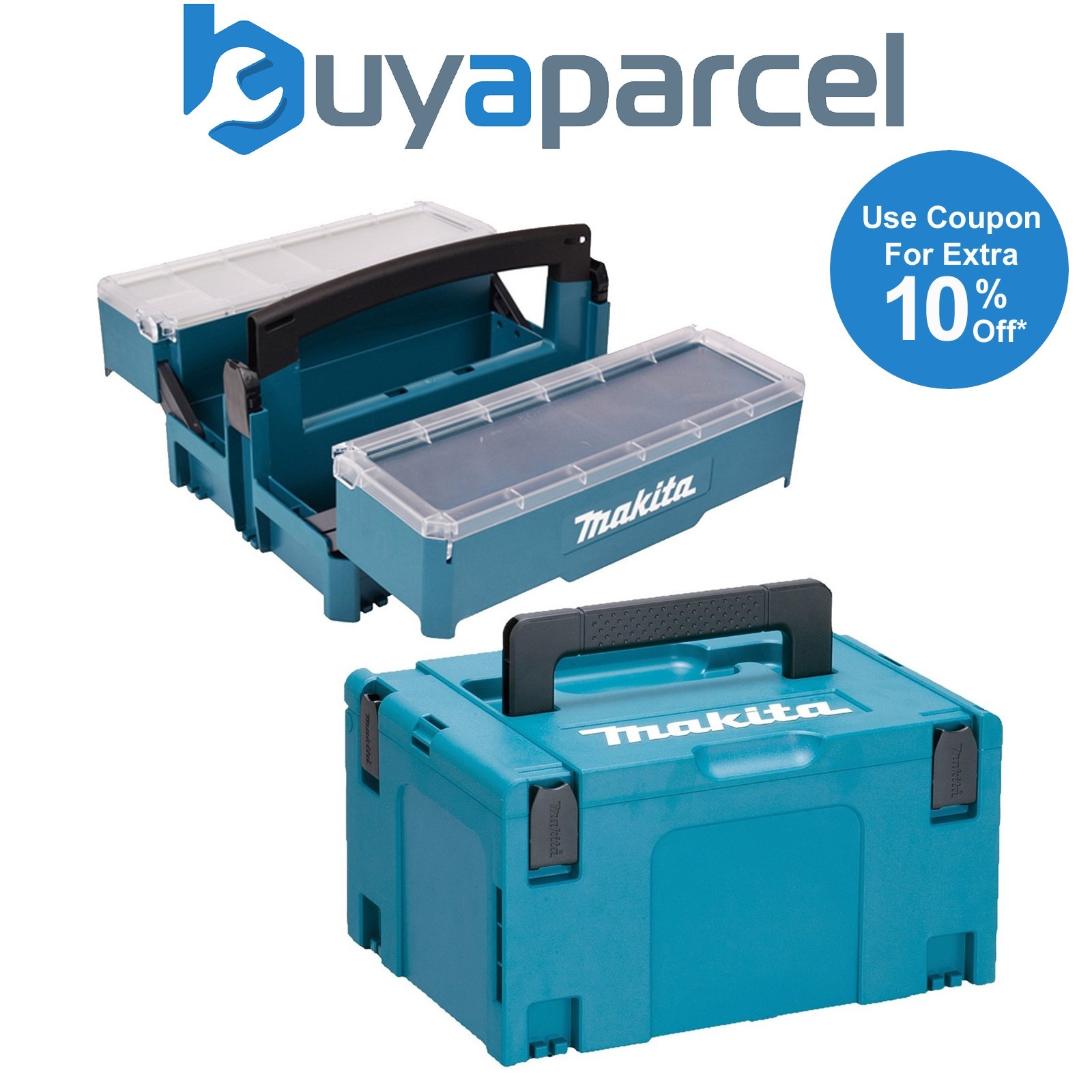 Makita P-84137 Stackable Cantilever Tool Box Organiser + Makpac Type 3 & Inlay