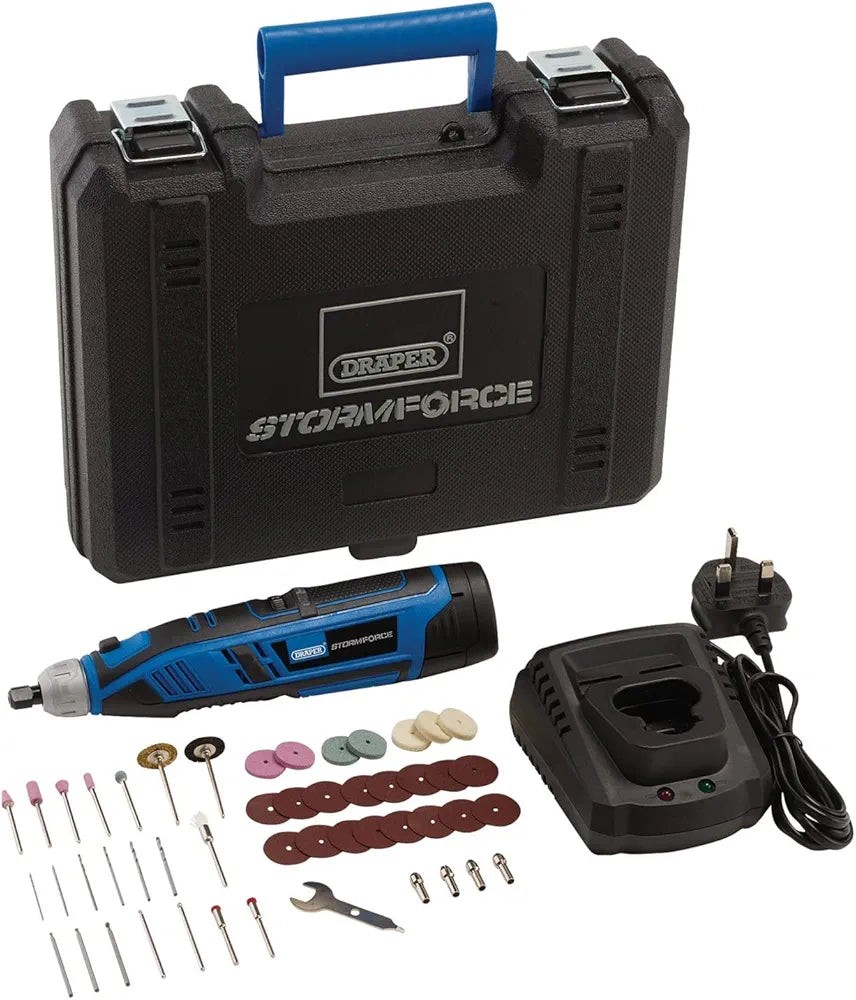 Draper Storm Force 10.8V Cordless Rechargeable Rotary Multi Tool Kit 07849