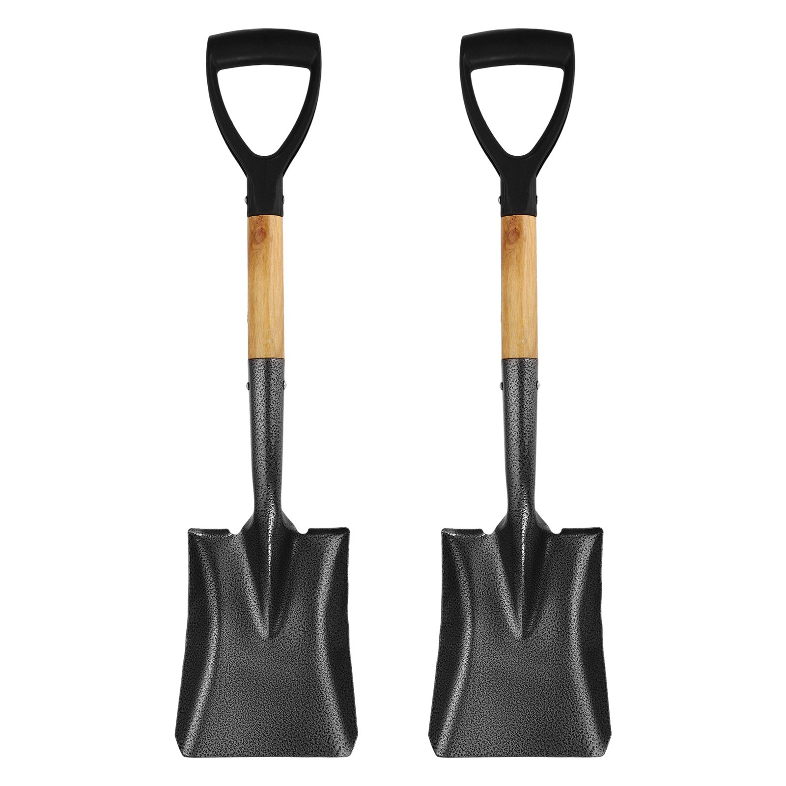 2pcs Digging Shovel 26.8" Square Head Shovel with D-Handle for Gardening