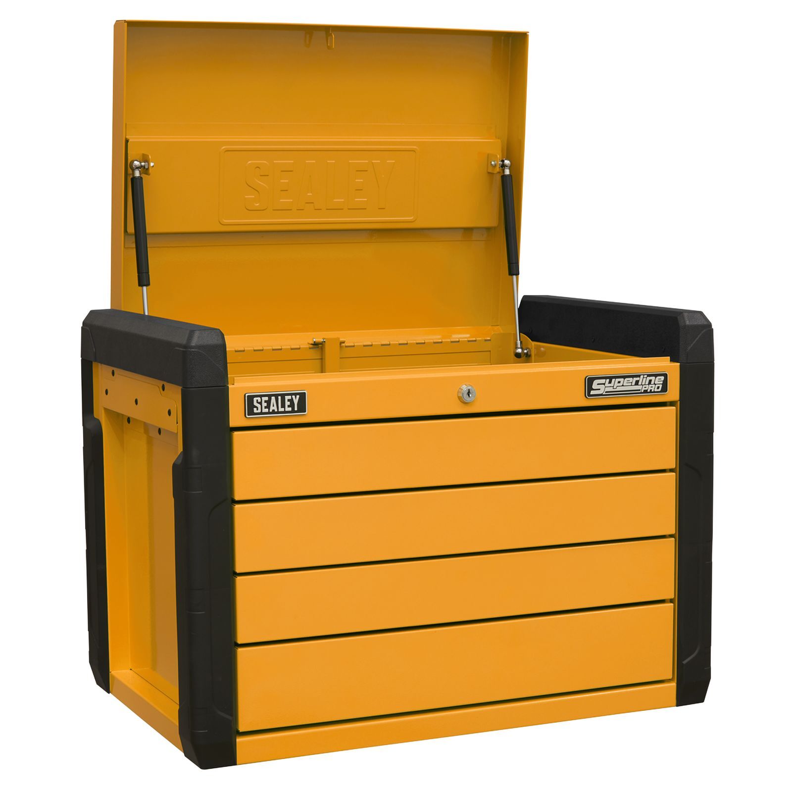 Sealey 4-Drawer Push-to-Open Topchest with Ball-Bearing Slides - Orange - APPD4O