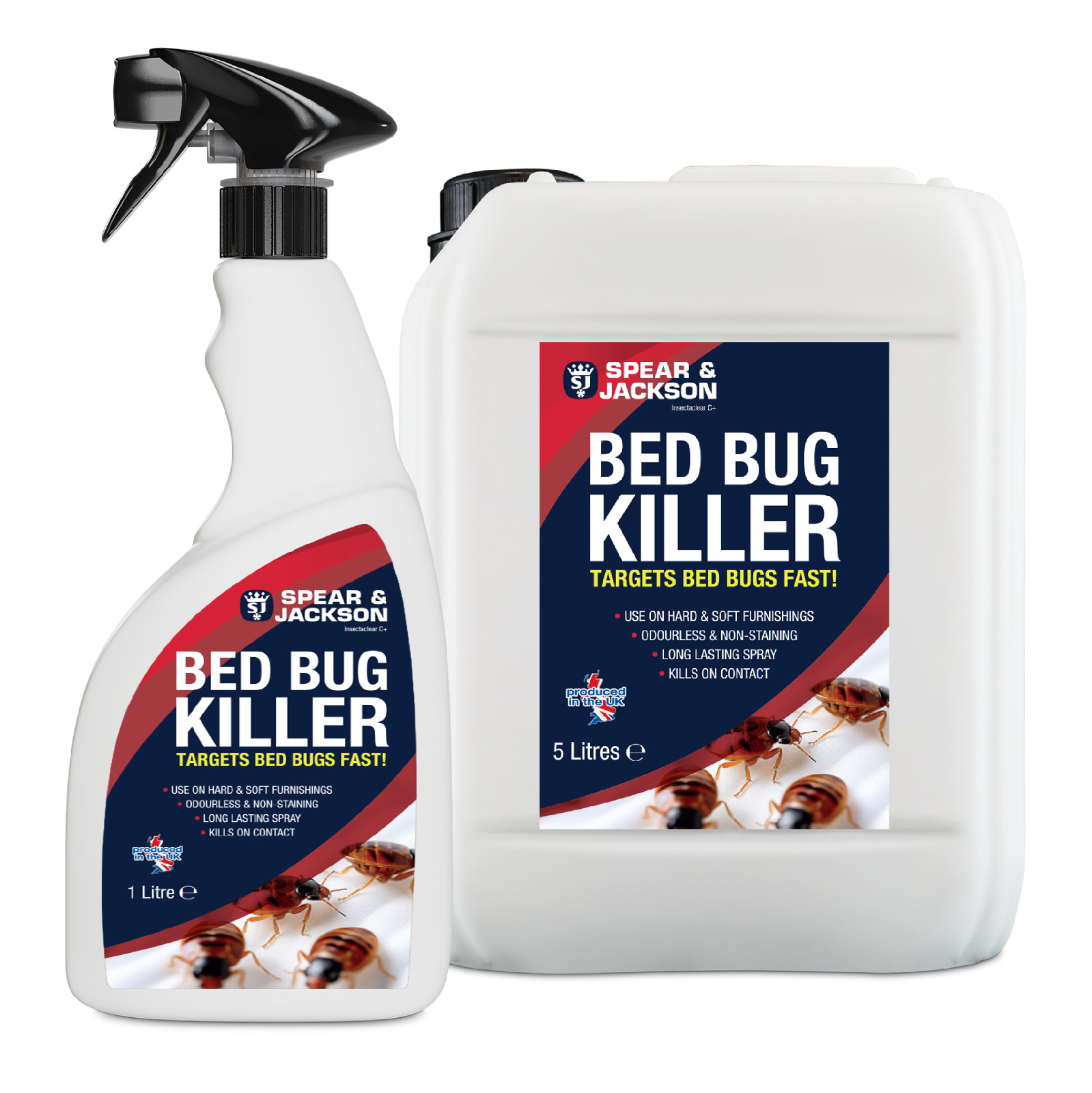 Bed Bug Killer, 1L + 5L, Long-Lasting, Odourless, Insecticide, Spear & Jackson