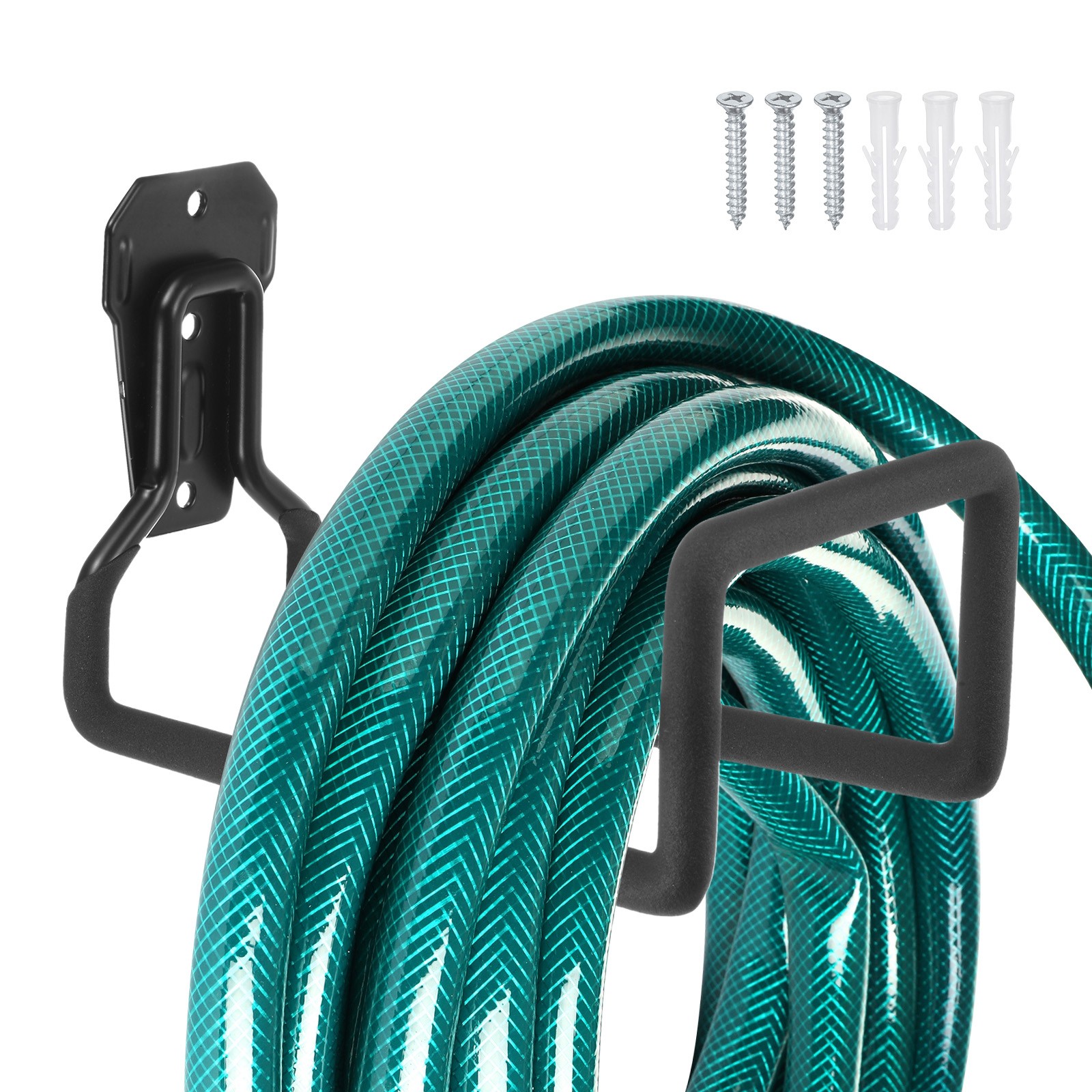 Garden Hose Holder Wall Mount, Metal Water Hose Holder Wall Mount [Black]