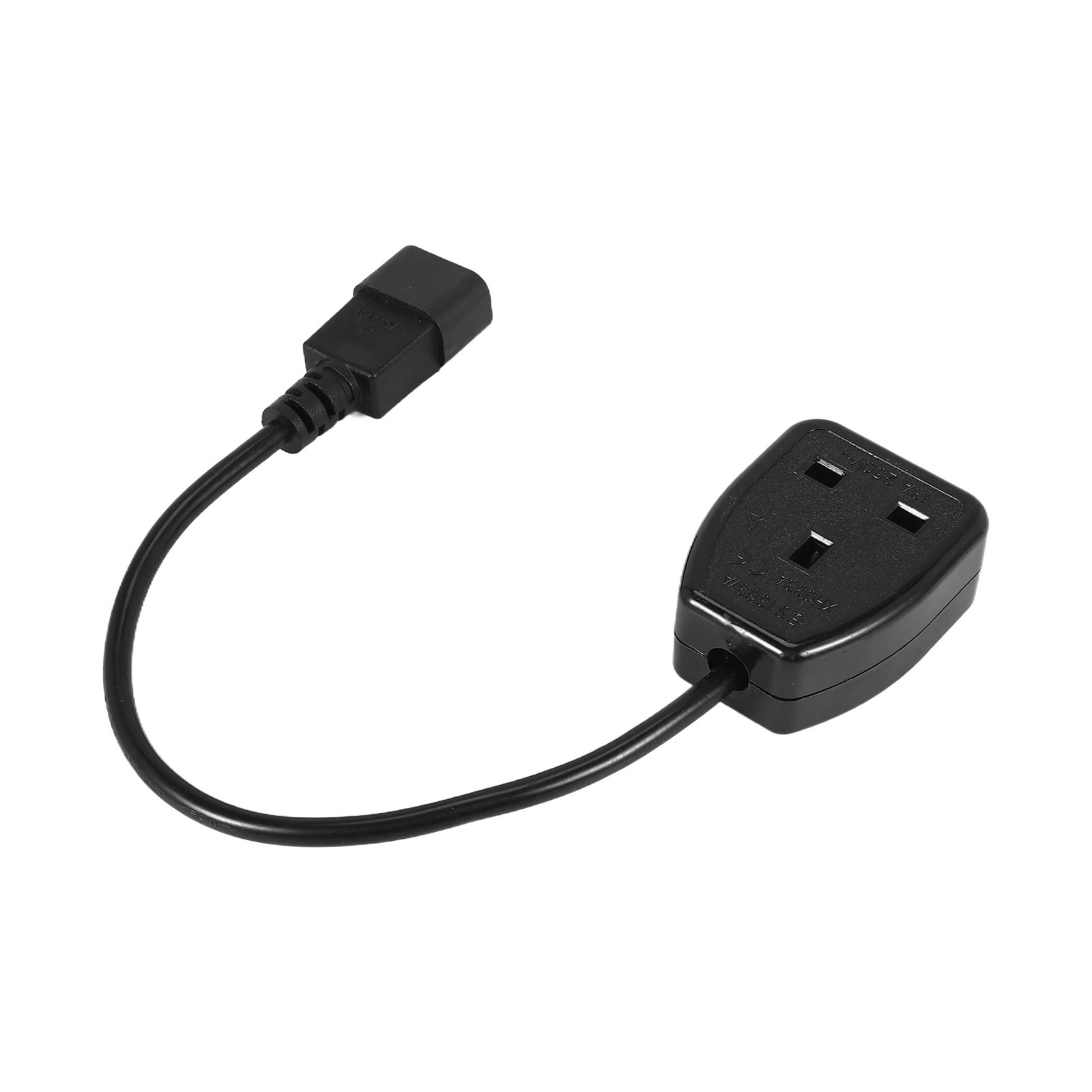 3X(IEC320 C14 to UK BS1363A Outlet Socket,IEC C14 Male Plug to UK 3Pin8844