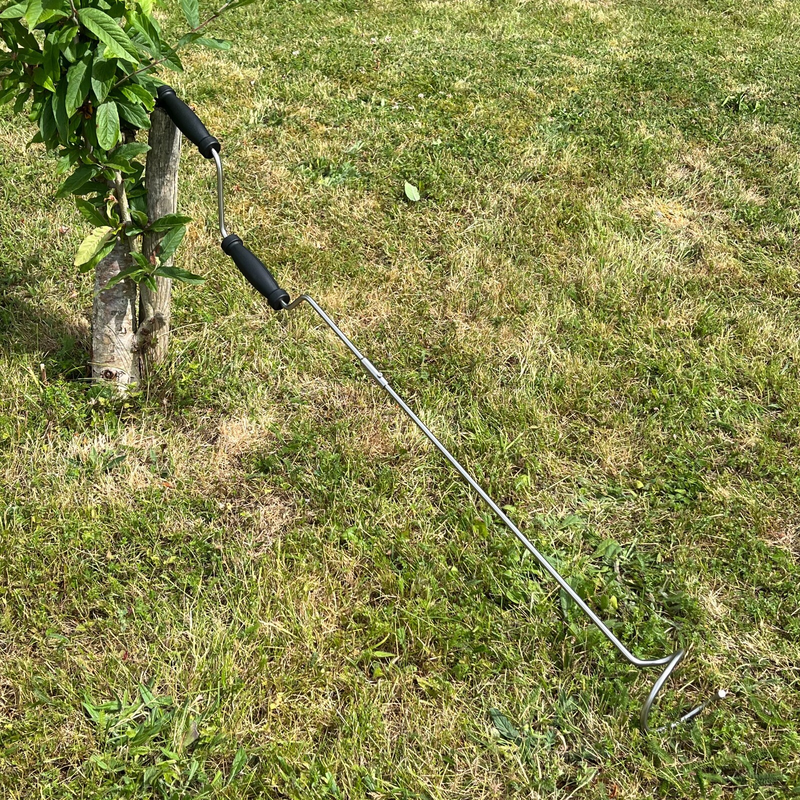 Compost Turner Crank Rotating Stirrer Aerator Hand Turning Mixing Screw Tool
