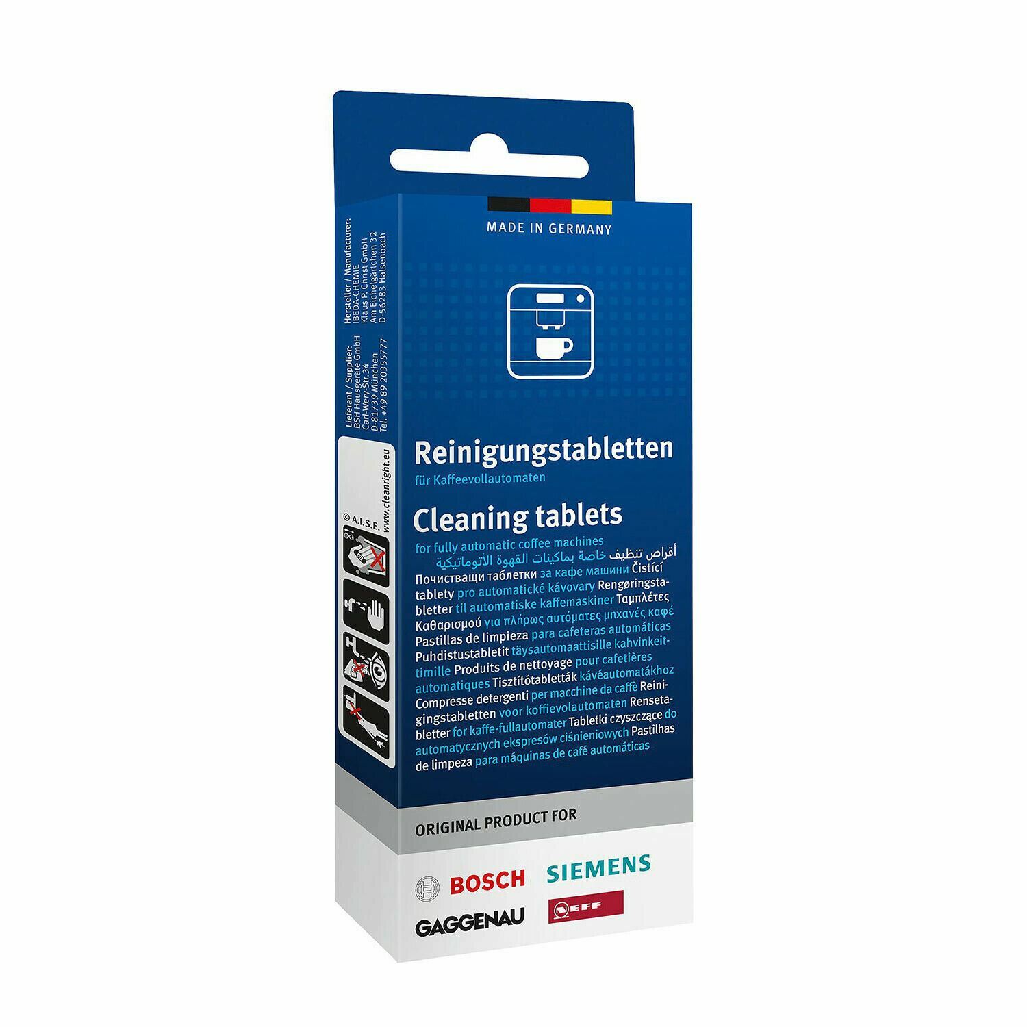 30 x Bosch Cleaning Tablets for Coffee Machine Bosch Siemens Gaggenau Neff
