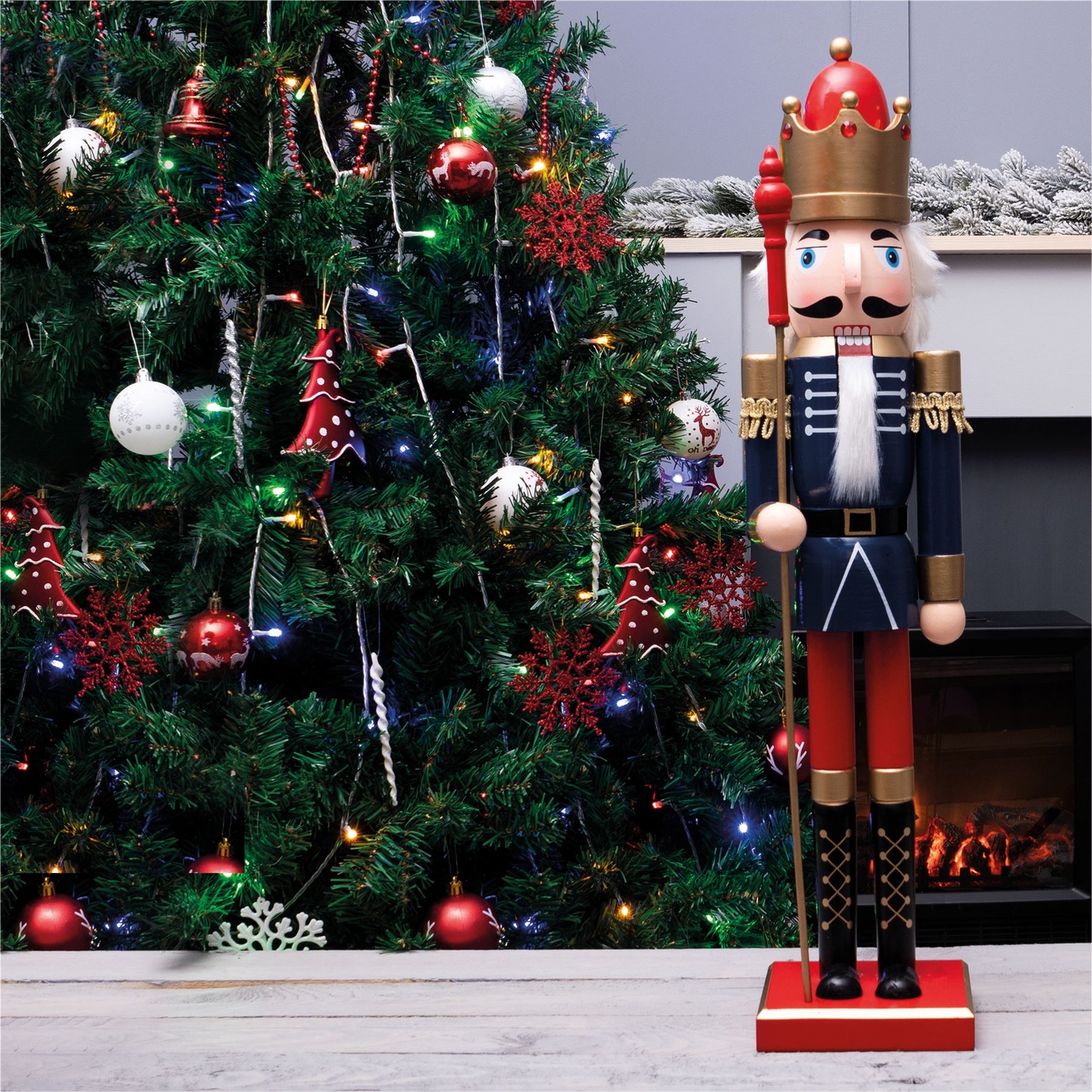 Large Christmas 60cm Nutcracker Traditional Soldier Festive Xmas Home Decor B