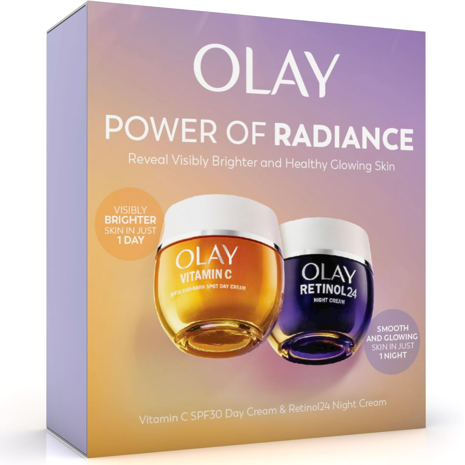 Olay Skincare Giftset Vitamin C Face Day Cream + Retinol 24 Night Cream - 50ml