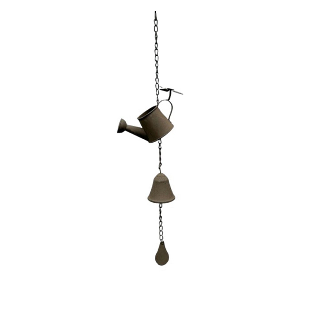 3X(American Retro Old Cast Iron Kettle Wind Chimes Garden Courtyard Hanging6981