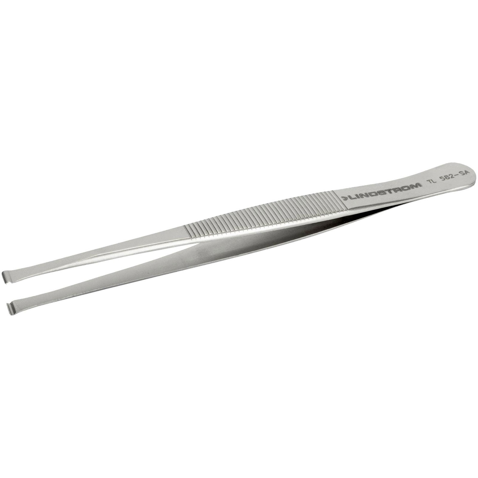 Lindström Assembly Tweezers Flat Wide Curved 115mm