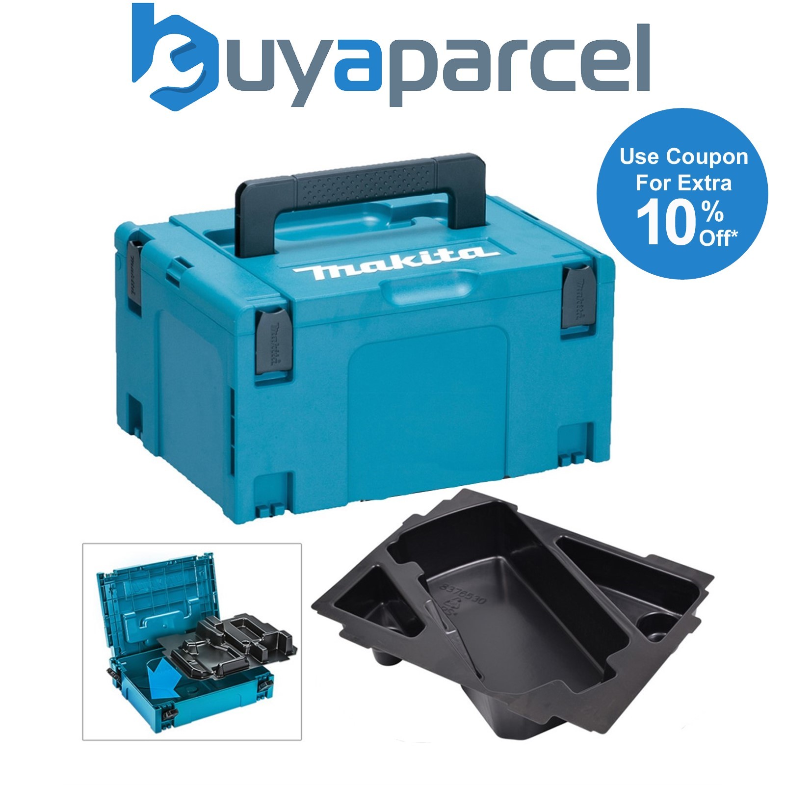 Makita 4 Inch Belt Sander Makpac Tool Case and Inlay for Models 9404