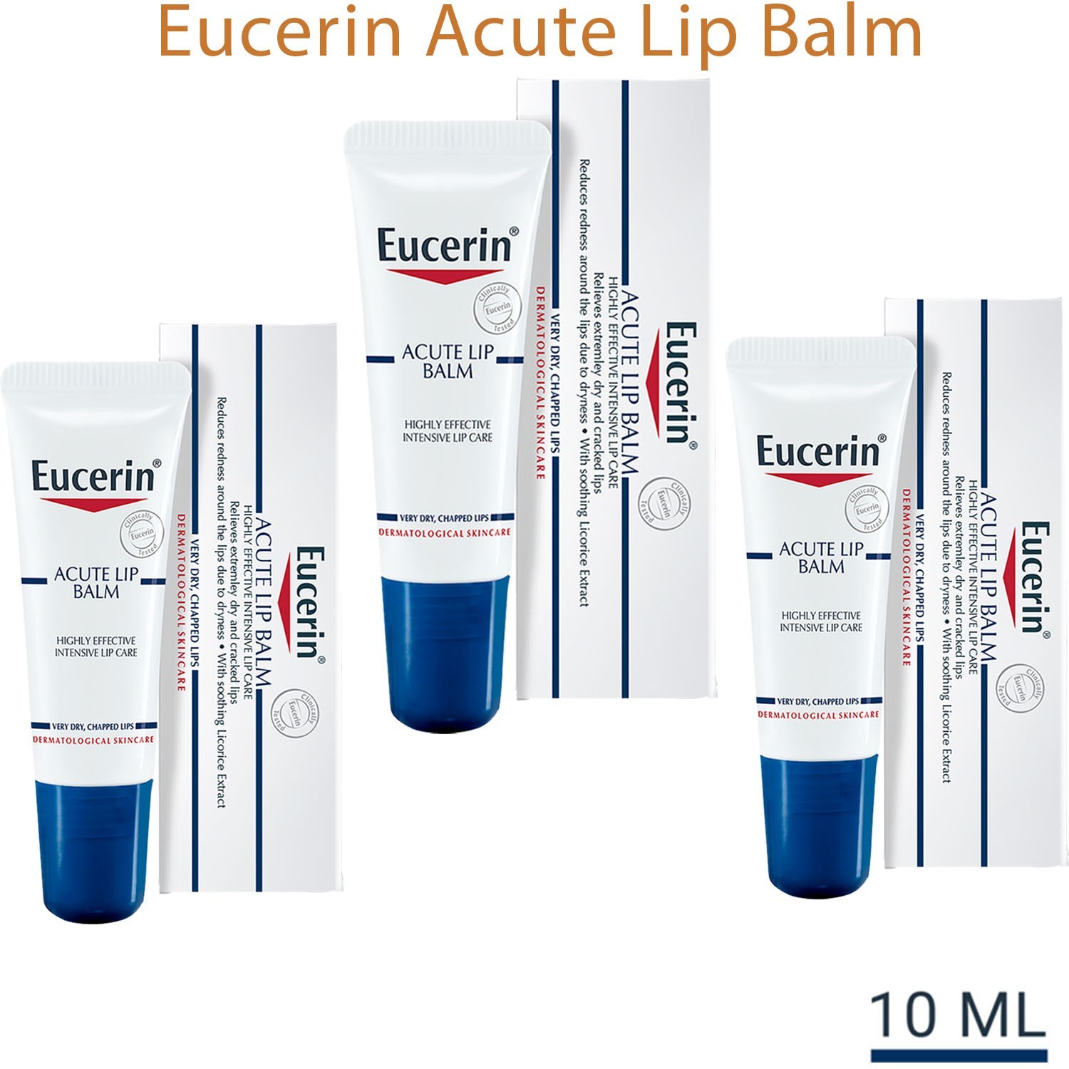 Eucerin Acute Lip Balm 3 x 10ml