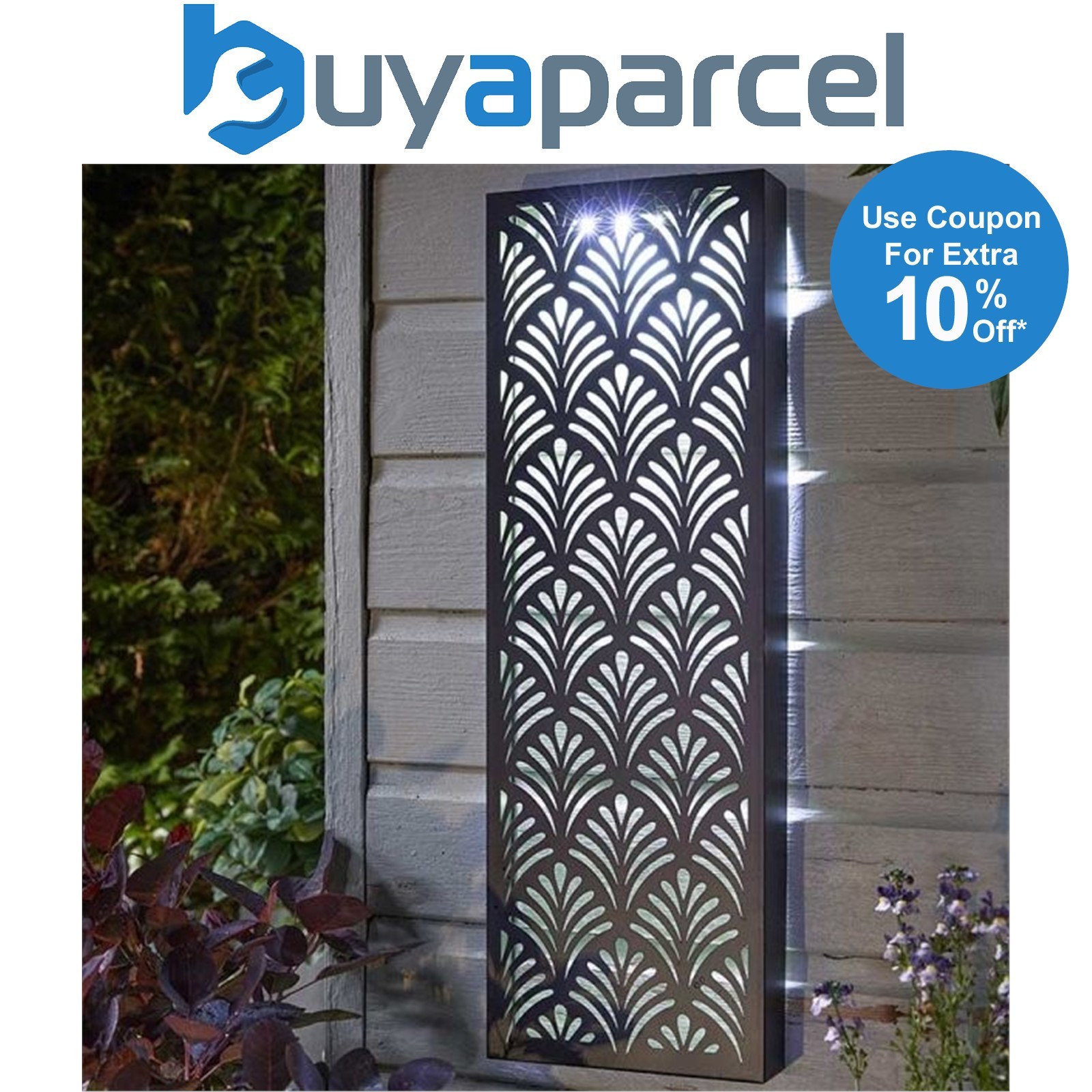 Smart Garden Solar Illumina DecorPanel Papyrus LED Wall Panel Light Silhouette