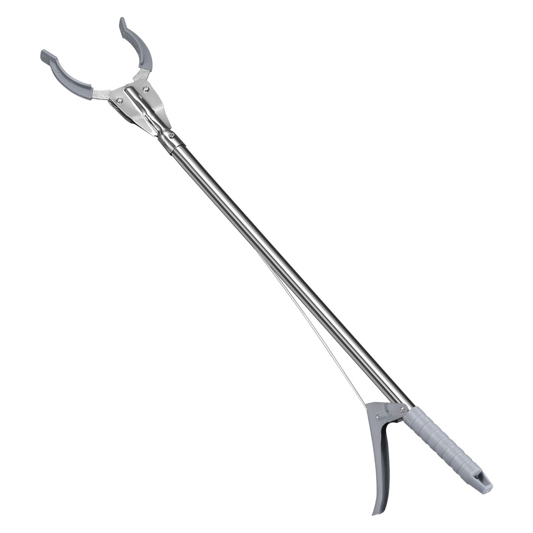 35inch Grabber Reacher Gripper Tool Claw Garbage Picker Stainless Steel Gray