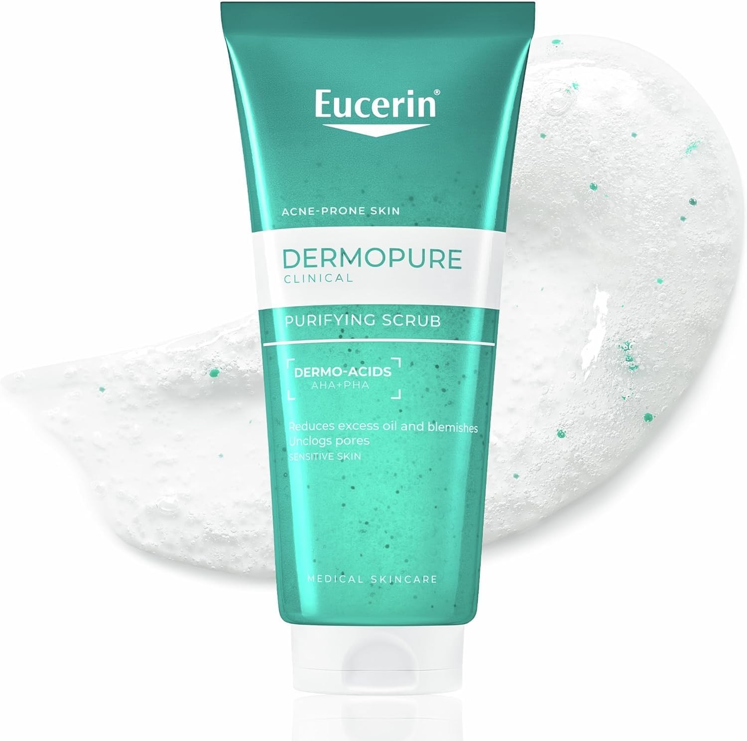 Eucerin Dermopure Clinical Purifying Scrub 100ml, Face and Body Exfoliator for