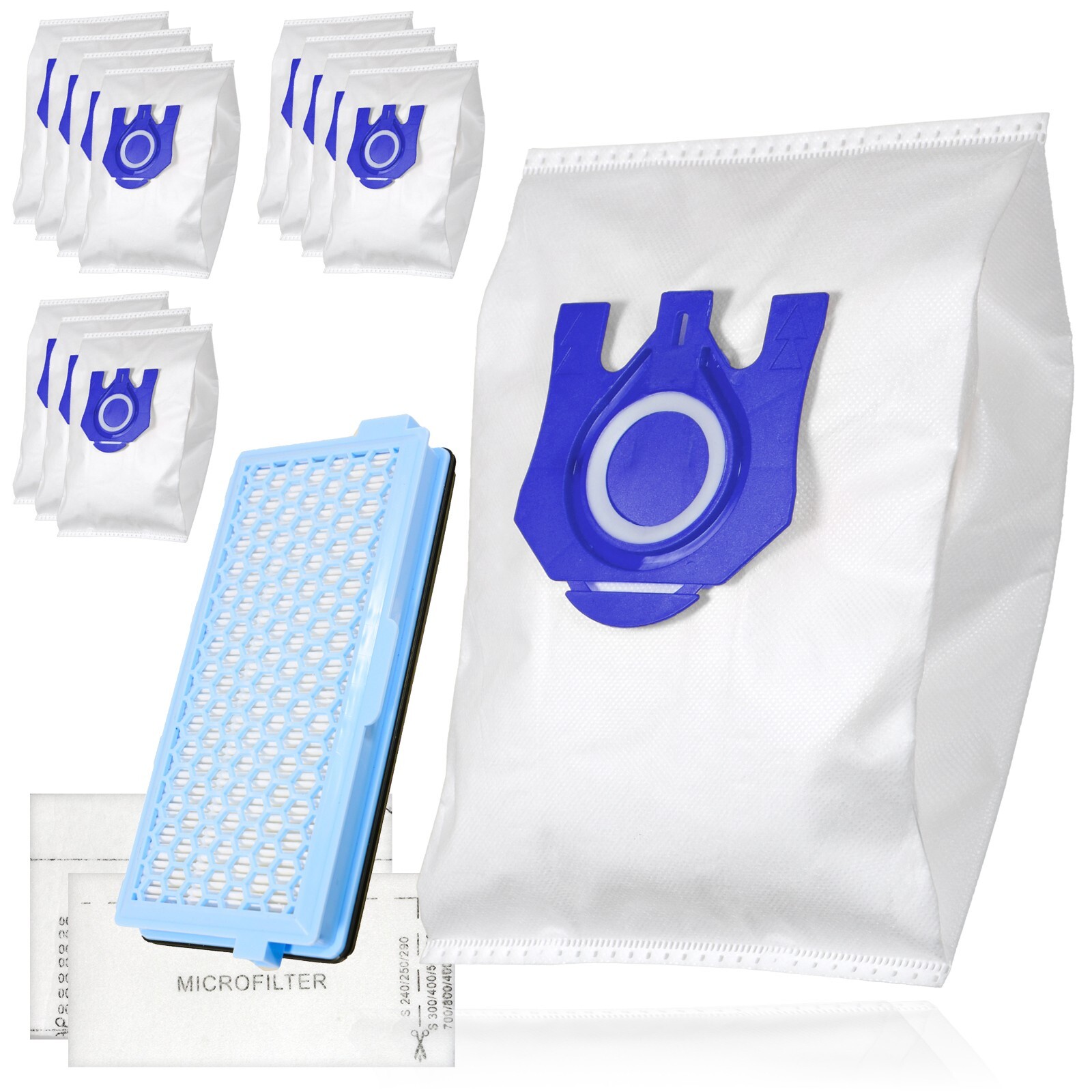 Bags x 12 + HEPA FIlter for MIELE Cat & Dog Allergy Vacuum C1 C2 C3 SF-AA50