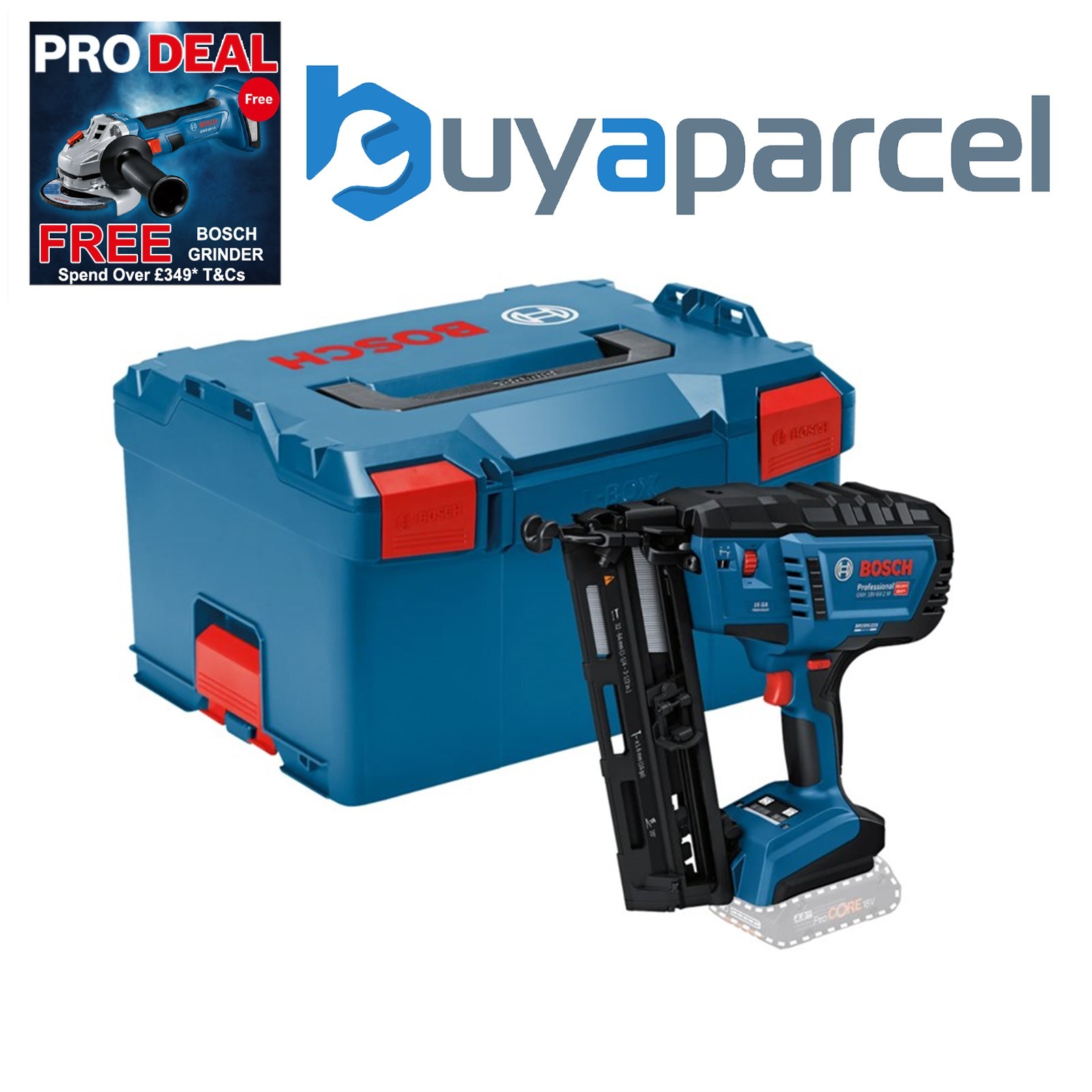 Bosch Nailer GNH 18V-64-2 M 16GA 18V Brushless Second Fix Brad Angled Nail Gun