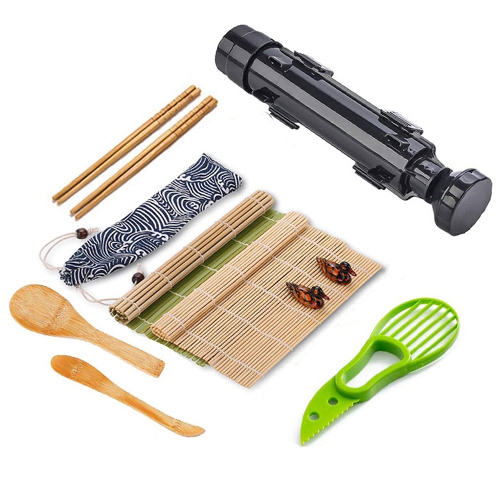 Sushi Making Equipment Kit, Japanese Rice Roll Mold Sushi Multifunctional3019