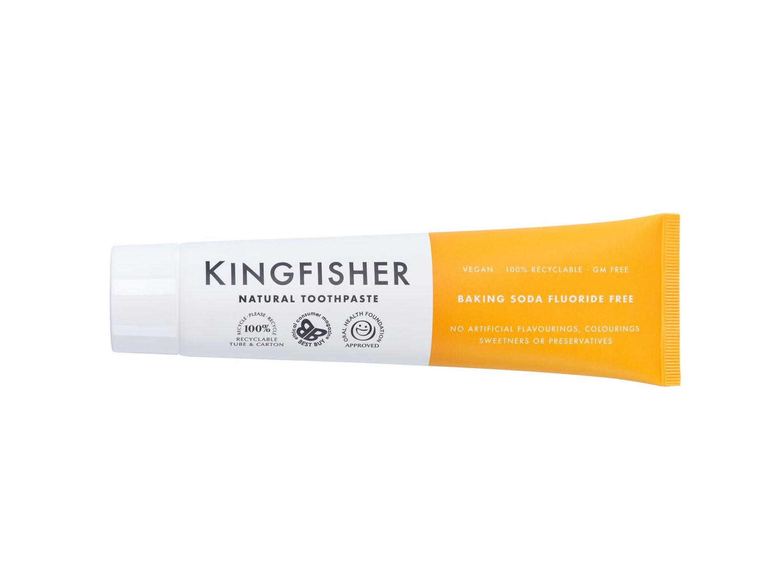 Kingfisher Toothpaste - Baking Soda (Fluoride Free) - 100ml (Pack of 10)