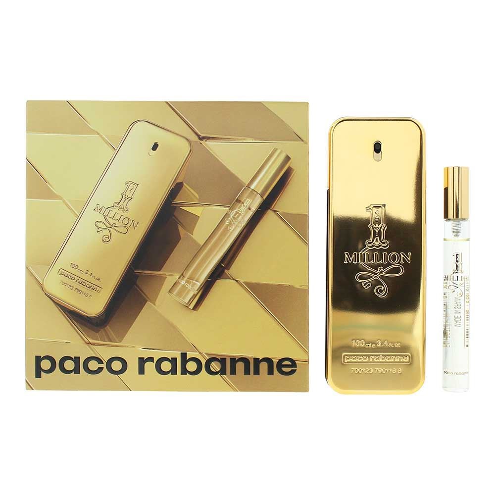 Paco Rabanne 1 Million Eau de Toilette 100ml + Eau de Toilette 10ml Gift Set