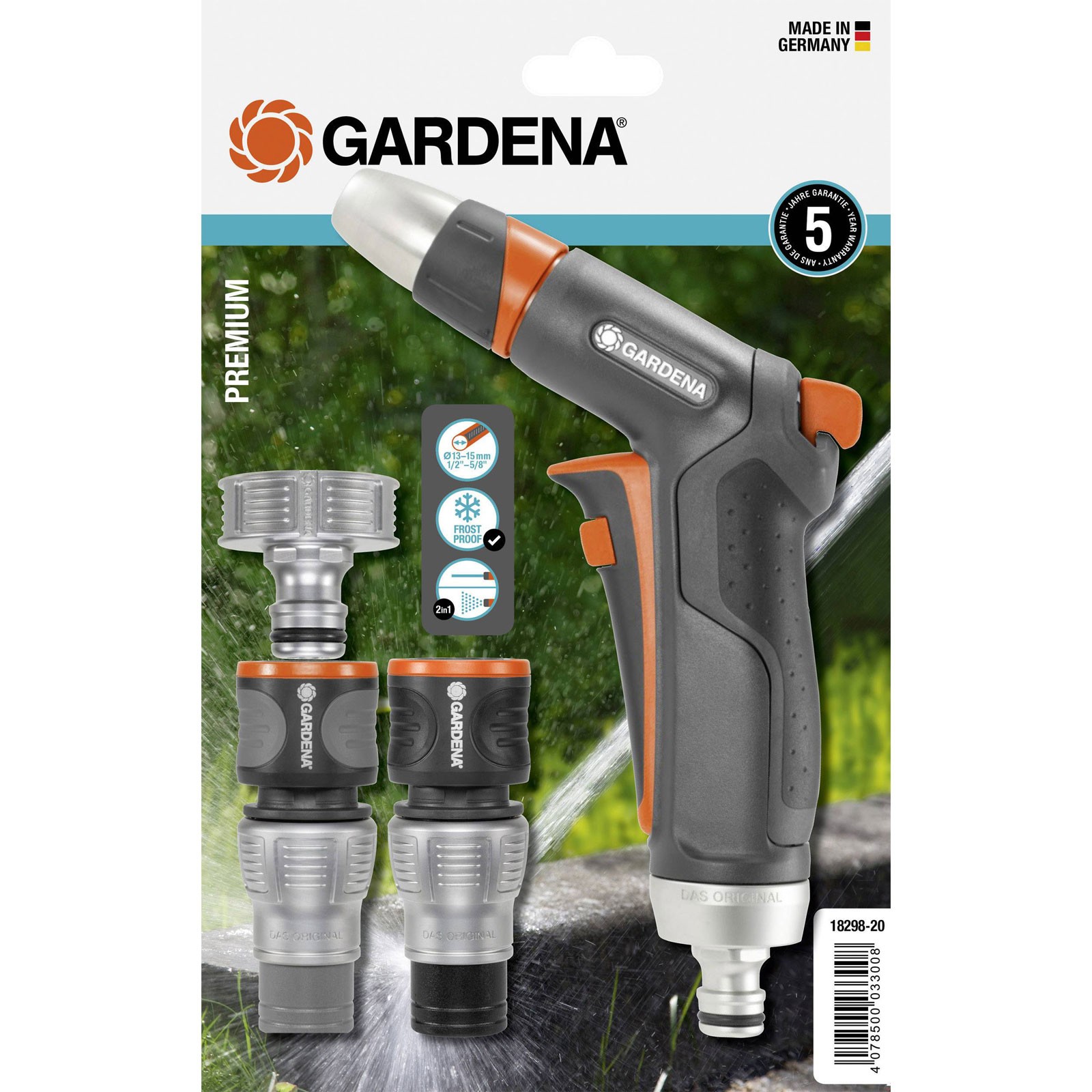 GARDENA Cleaning Nozzle + Connector Set Premium Design
