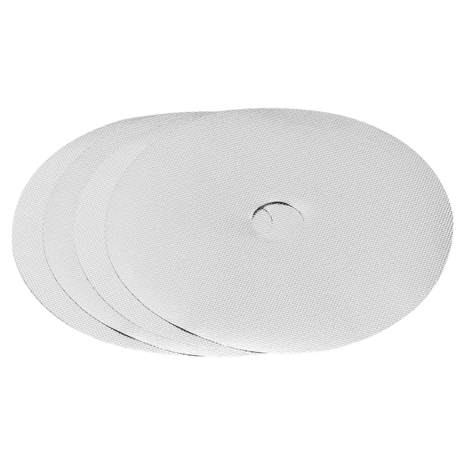 Tree Mulch Ring 82cm Nonwoven Tree Protector Mat Plant Cover Silver 4 Pack