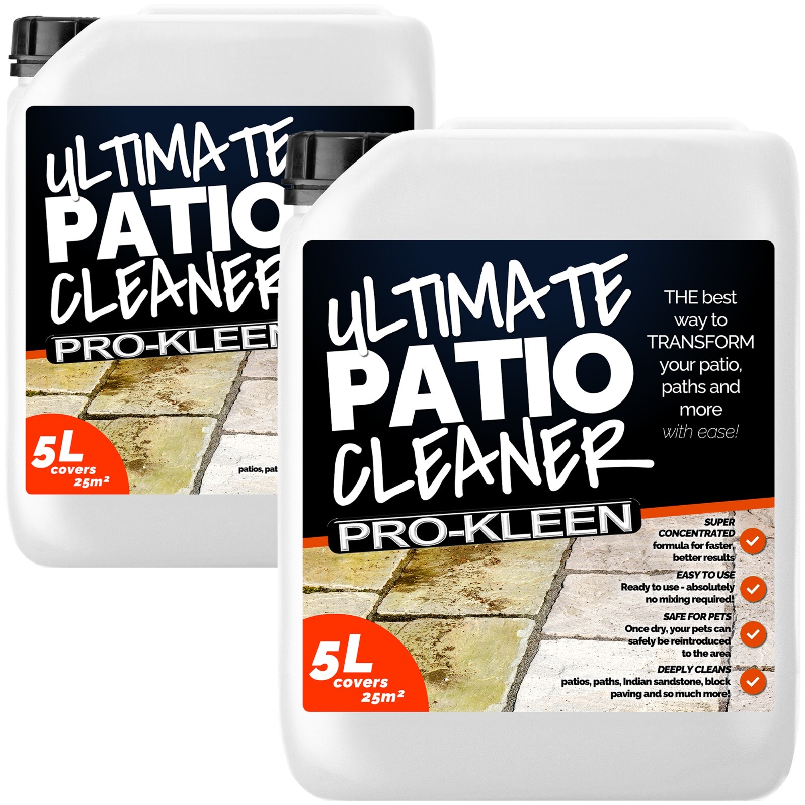 ProKleen Ultimate Patio Cleaner Black Spot Remover Lichen Drives Slabs 10L