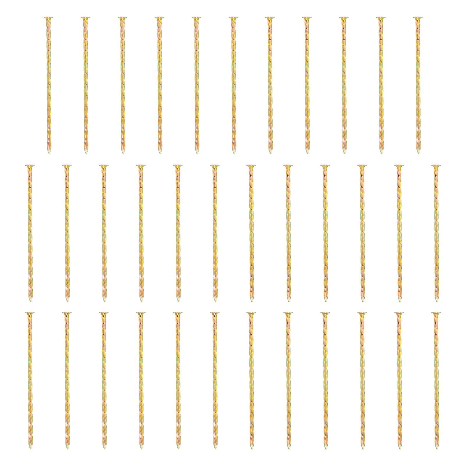 35Pcs Spiral Anchoring Stakes, 6 Inch Galvanized Artificial Turf Stakes