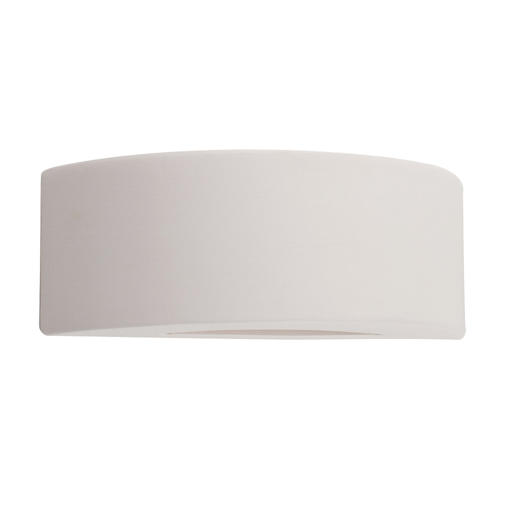 Modern Curved White Ceramic Indoor Wall Uplighter Light Fitting Lamp Lights