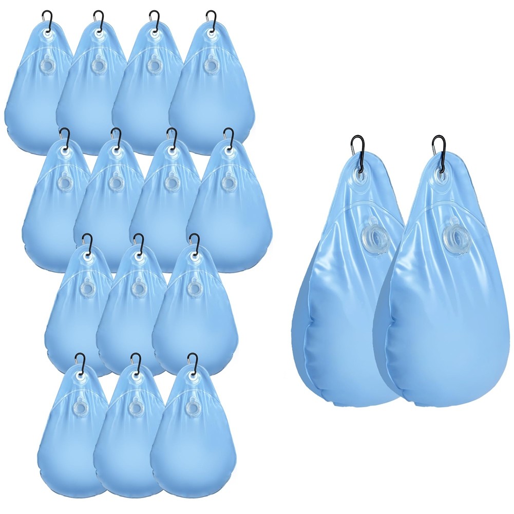 16Packs Round Pool Cover Weights with Hooks, PVC Leakproof Above Ground2615