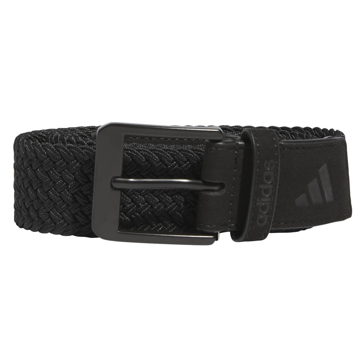adidas Golf Mens Braided Striped Belt - Black - L/XL