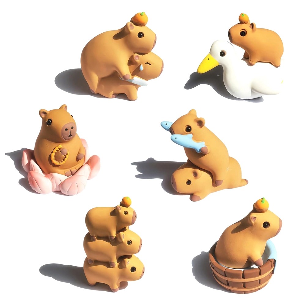 3X(Capybara Figures, Fairy Garden Accessories, Potted Horticulture2505