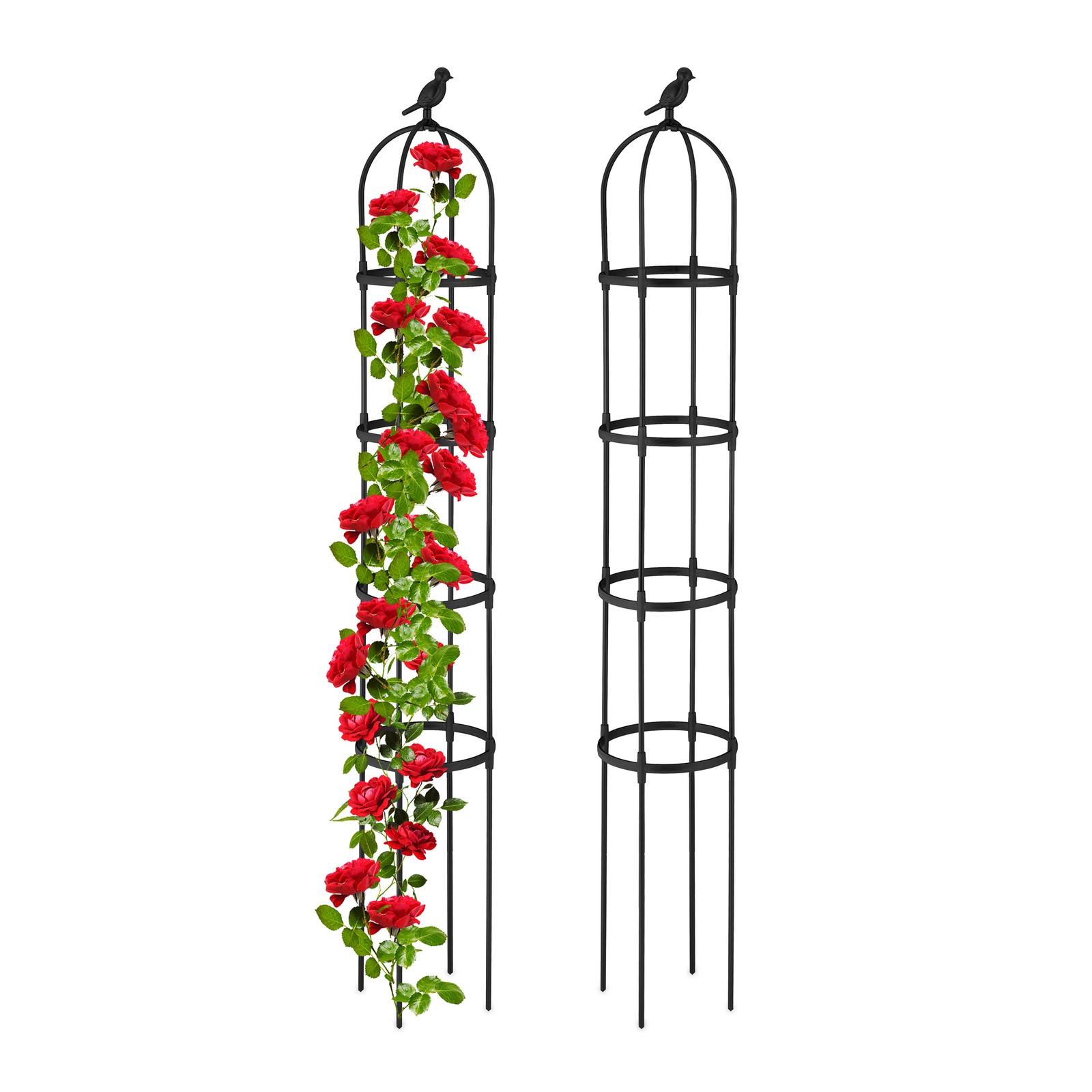 Garden obelisk Climbing Plant Support Metal Rose Cage Weatherproof Free-standing